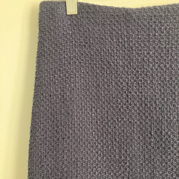 TALBOTS Navy Tweed Faux Wrap Pencil Skirt Size 2 - Picture 3 of 13
